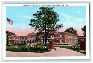 c1920s Eastern Star and Masonic Home Rockford Illinois IL Postcard