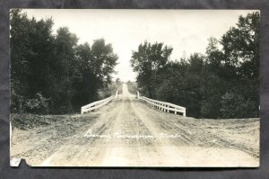 dc851 - ROSCOMMON Michigan 1910s Bridge Real Photo Postcard