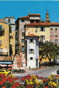 BF22030 menton une rue pittoresque de la vieille vile  france  front/back image