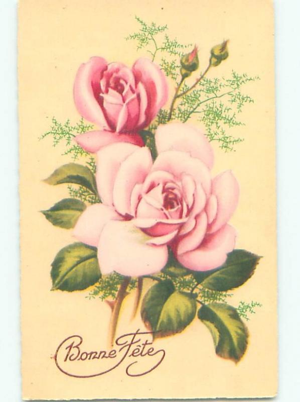 Very Old Foreign Postcard BEAUTIFUL FLOWERS SCENE AA4978