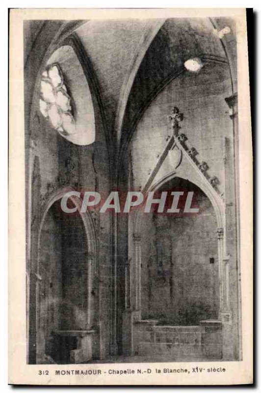 Postcard Old Montmajour Chapel N D White XIV century