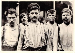 Russian Steel Workers real photo - Homestead, Pennsylvania PA  