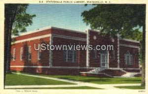 Statesville Public Library - North Carolina NC Postcard