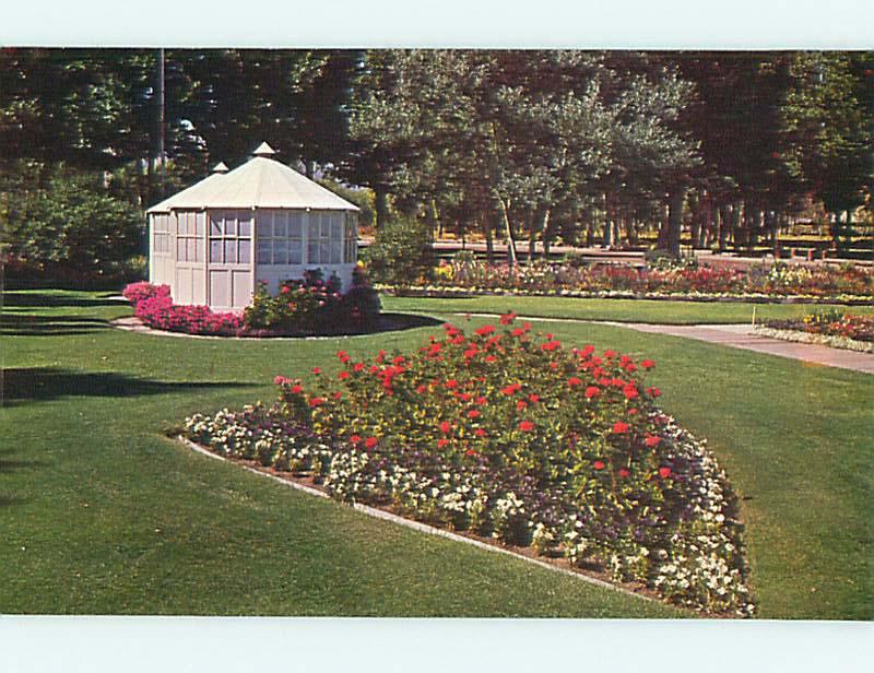 Unused Pre-1980 FLOWER BEDS & PARK SCENE Anaconda Montana MT r8548