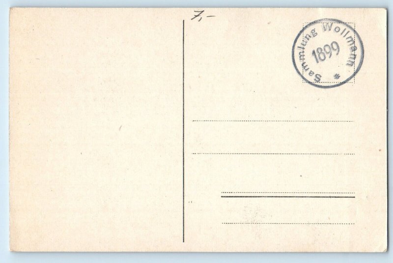 Germany Postcard Saxon Front Stage Army Soldier Officer 1899 Unposted