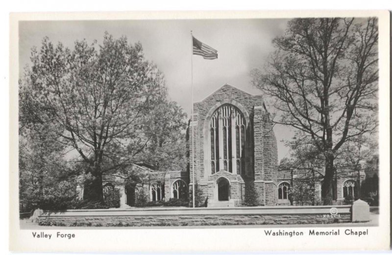 RPPC Postcard Washington Memorial Chapel Valley Forge PA