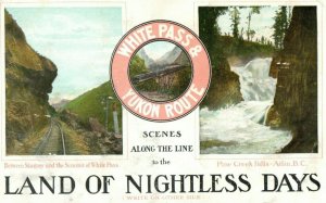 c1910 White Pass & Yukon Route Skaguay Route Advertising Vintage Postcard P118