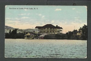 1912 Post Card Little York Lake NY Pavilion