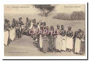 West Africa Postcard Old Tam Tam Malinke (szene beautiful animated Mali Frenc...