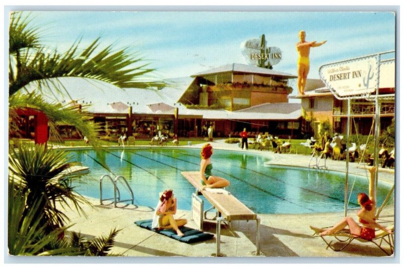 1956 Wilbur Clark's Desert Inn Hotel And Pool Las Vegas Nevada NV Postcard