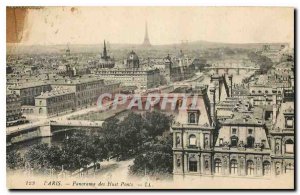 Old Postcard Paris Panorama of Eight Bridges