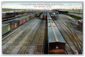 c1910's Looking East From Routnour Bridge NYC Yards East Syracuse NY #2 Postcard