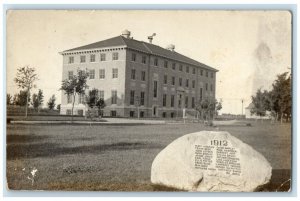1912 Wesleyan College Science Hall Building View Mitchell SD RPPC Photo Postcard
