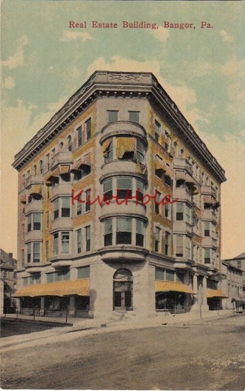 Postcard Real Estate Building Bangor PA