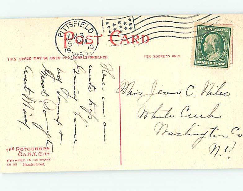 Divided-Back RUSTIC SCENE Pittsfield Massachusetts MA hk3974