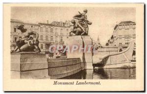 Belgie Belgium Antwerp Old Postcard Monument Lambermont