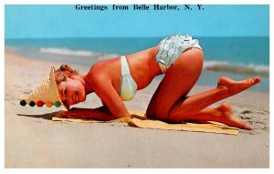 New York  Gretings Bell Harbor  Sexy Girl in Bikini