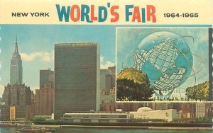 New York World's Fair Mid-Manhattan Skyline Chrome Postcard