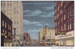 Iowa Sioux City Fourth Street Looking West