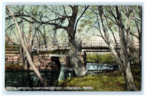 Witch Bridge Shawsheen River Lawrence MA Massachusetts Postcard (CE4)