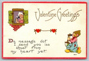 Valentine's Day Greetings  Embossed  Postcard