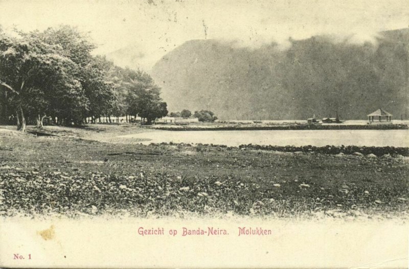 indonesia, MOLUCCAS MALUKU, Banda Neira, Panorama (1899) Postcard