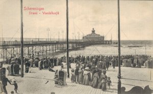 Netherlands Scheveningen Strand Wandelhoofd Vintage Postcard 08.27