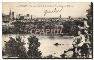 Postcard Old Avignon General View from the Breche de Villeneuve has Pamparigo...