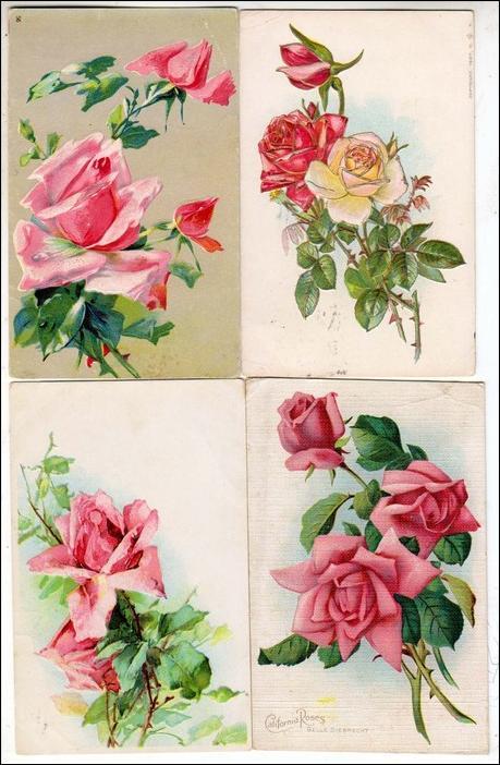 4 - Misc Greeting Cards with Flowers