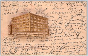 c1910s Des Moines IA Younker Brothers Department Store Iowa Merchant Art PC A198
