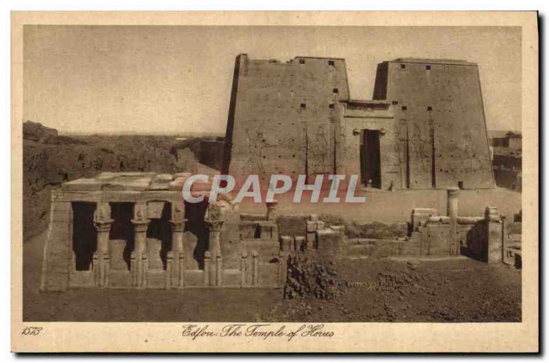 Old Postcard Egypt Egypt Edfu The Temple of Horus