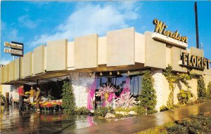 Redondo Beach California 1950s Postcard Windsor Florist Shop