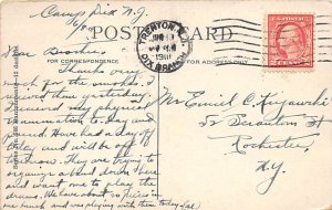 Camp Dix New Jersey, Showing YMCA at left Military YMCA Postcard