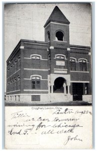 Lawton Oklahoma Postcard City Hall Exterior View Building 1906 Vintage Antique