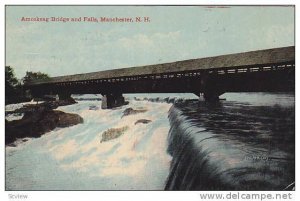 Amoskeag Bridge and Falls, Manchester, New Hampshire,  00-10s