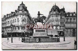 Old Postcard Orleans Place du Martroi