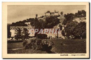 Old Postcard Uriage Dauphine and Chateau