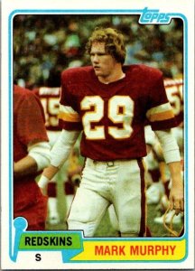 1981 Topps Football Card Mark Murphy Washington Redskins sk60439