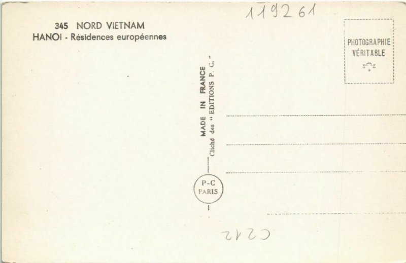CPA AK VIETNAM HANOI - Résidence européennes (119261)