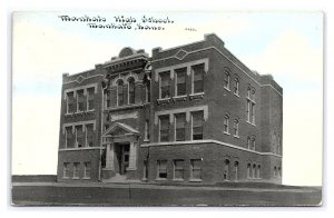 Postcard Mankato High School Mankato Kans. Kansas c1910 Postmark