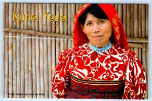 Kuna Yala woman dressed as Mola PANAMA 4x6 Postcard