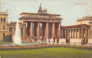 L209 Germany 1914 Berlin Brandenburger Tor vintage postcard