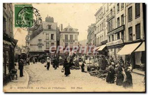 Old Postcard Honfleur Place of the Obelisk