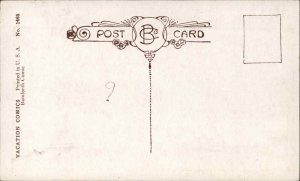 Bamforth Vacation Fat Bathing Beauty Smoking Cigarette Vintage Postcard