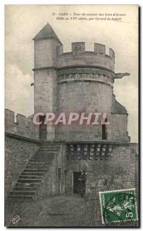 Postcard Old Gena of Caen mansion Tower & # 39Armes Gerard Nolent