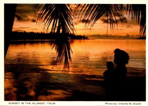 Micronesia Caroline Islands Truk Beautiful Sunset