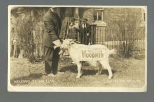 Sleepy Eye MINNESOTA RP 1917 M.W.A. WELCOME GOAT Modern Woodman nr New Ulm