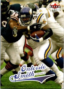 2004 Fleer Football Card Onterrio Smith Minnesota Vikings sk9393