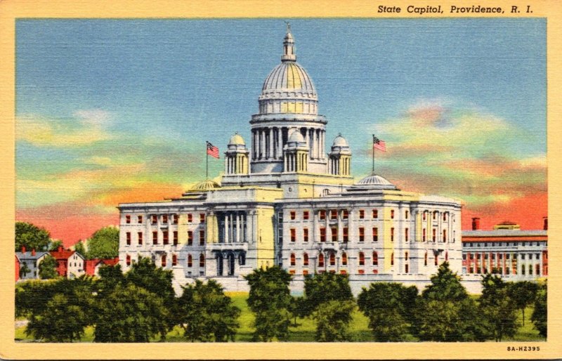 Rhode Island Providence State Capitol Building 1940 Curteich