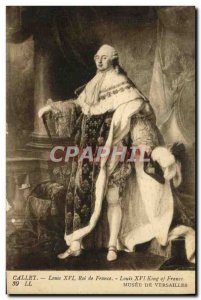 Old Postcard Callet King Louis XVI of France Museum of Versailles